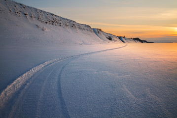 Trail in the snow