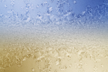Frosty pattern on glass