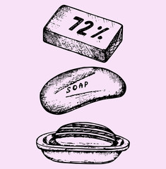 soap, doodle style, sketch illustration