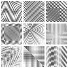 Set of halftone abstract forms