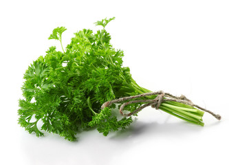 Fresh parsley isolated on white