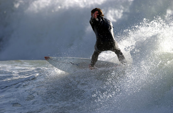 surfer in der nordsee