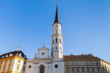 Fototapeta na wymiar Church of St. Michael in sunny day. Vienna