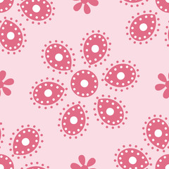 Pink seamless floral background