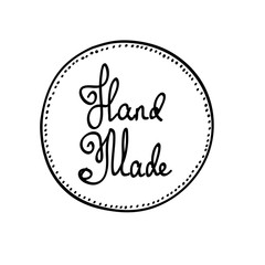 Hand-drawn retro vector hand-made badge