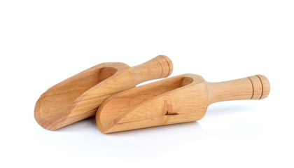 wooden scoop isolated on a white background