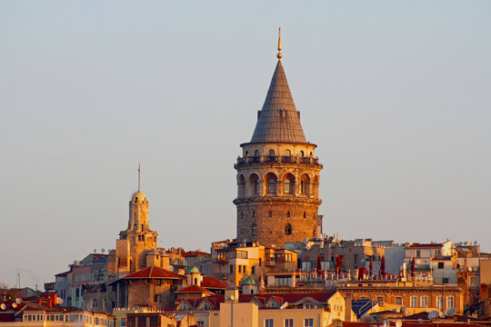 Galata Tower in Istanbul, Turkey.