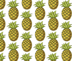 Pineapple pattern. Vector