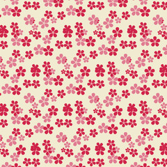 Cherry Flowers pattern. Vector