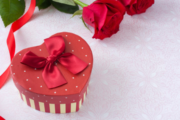 Gift box with heart shape