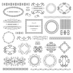 Set of vector graphic elements for design