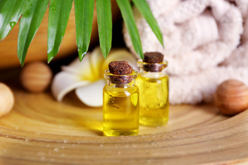 Essential oil for aromatherapy, close up