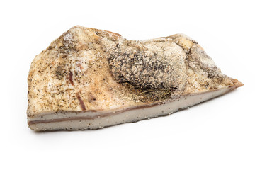 Lardo Speziato su fondo bianco