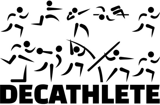 Decathlete icon set