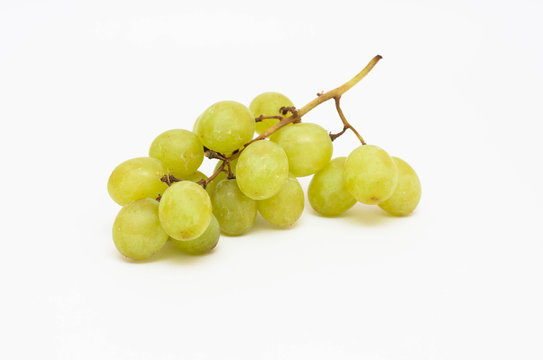 White grapes on a white background