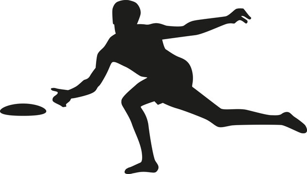 Silhouette of frisbee player