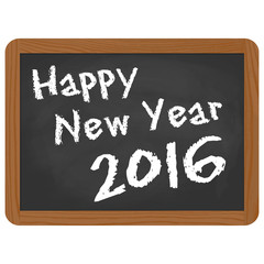 school slate with New Year 2016 greetings