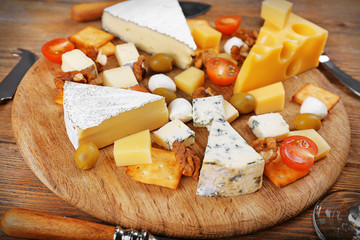 Fototapeta premium Cheese ready for tasting closeup
