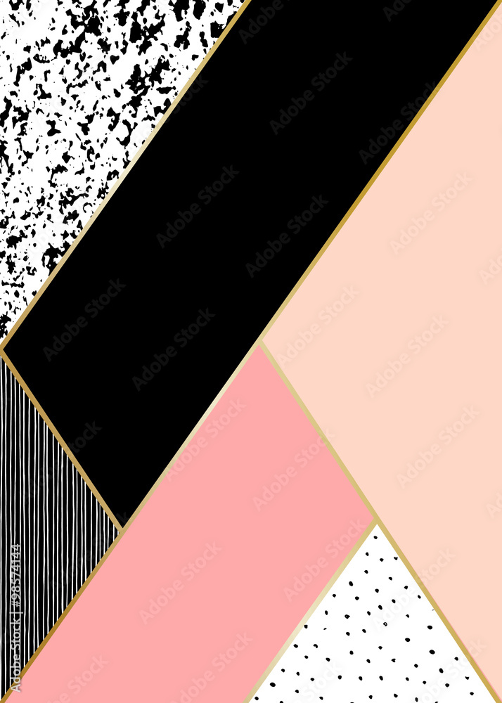 Poster abstract geometric composition