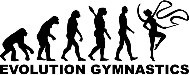 Evolution gymnastics with ribbon