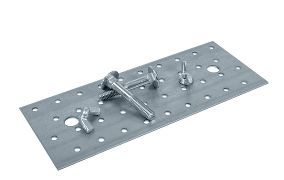 Perforated metal sheet and screw (bolt) nuts