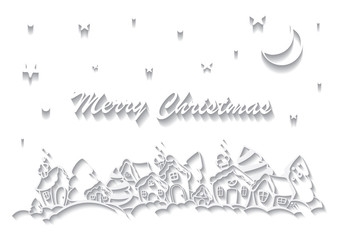 Christmas applique background. Vector illustration