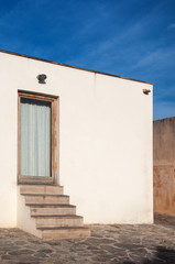 White house and blue sky, Palma de Majorca, Spain.