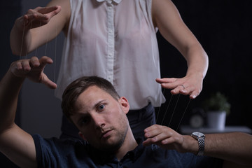 Bossy woman and husband