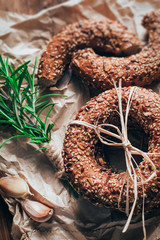 Bagel with Seeds in Breakfast