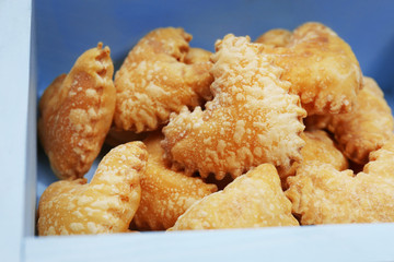 Heart shaped biscuits closeup
