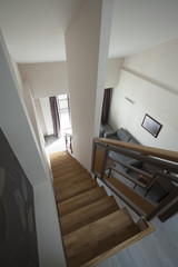 staircase in duplex apartment interior