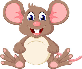 illustration of Cute baby mouse cartoon