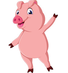 illustration of Cute pig cartoon