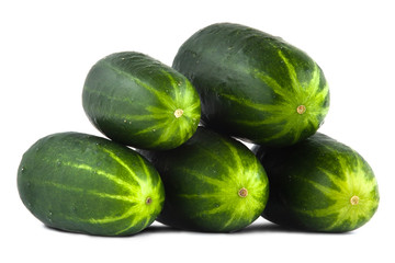 cucumbers isolated on white background