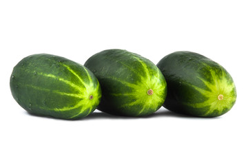 cucumbers on white