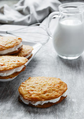 cream filled carrot cake cookies sandwich