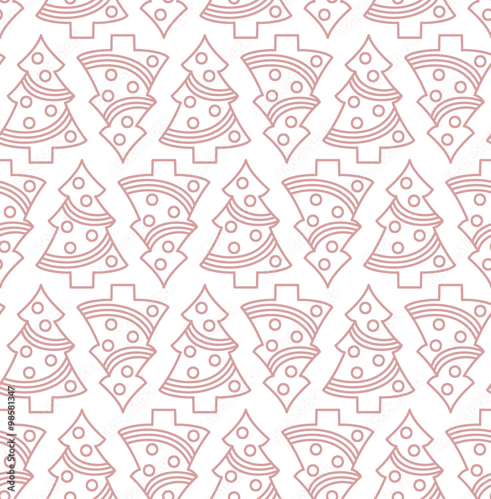 Canvas Prints seamless christmas tree pattern