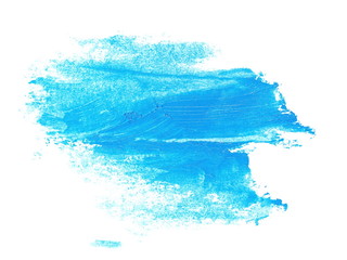 photo blue grunge brush strokes oil paint isolated on white background