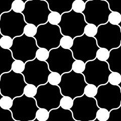 Vector modern seamless geometry pattern dots , black and white abstract geometric background, pillow print, monochrome retro texture, hipster fashion design