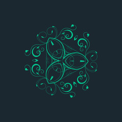 Vector ornamental background with pattern style