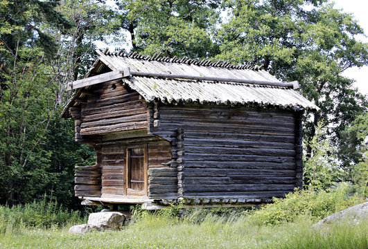 The old log house - the monument of wooden architecture in Finla