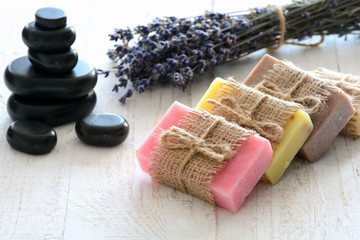 Collection of handmade soap