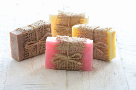 Collection of handmade soap