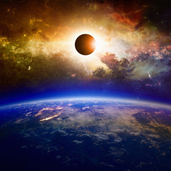 Fototapeta na wymiar Full solar eclipse