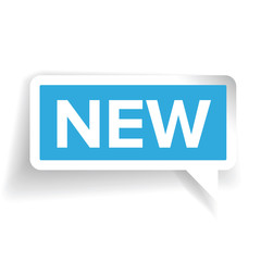 New label blue vector
