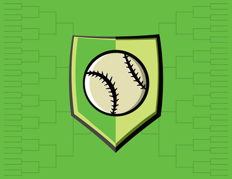 Baseball Emblem and Tournament Background