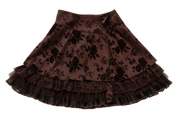 brown wraparound skirt