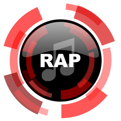 rap music red modern web icon