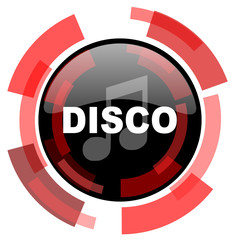 disco music red modern web icon