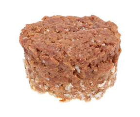 Canned corn beef on a white background